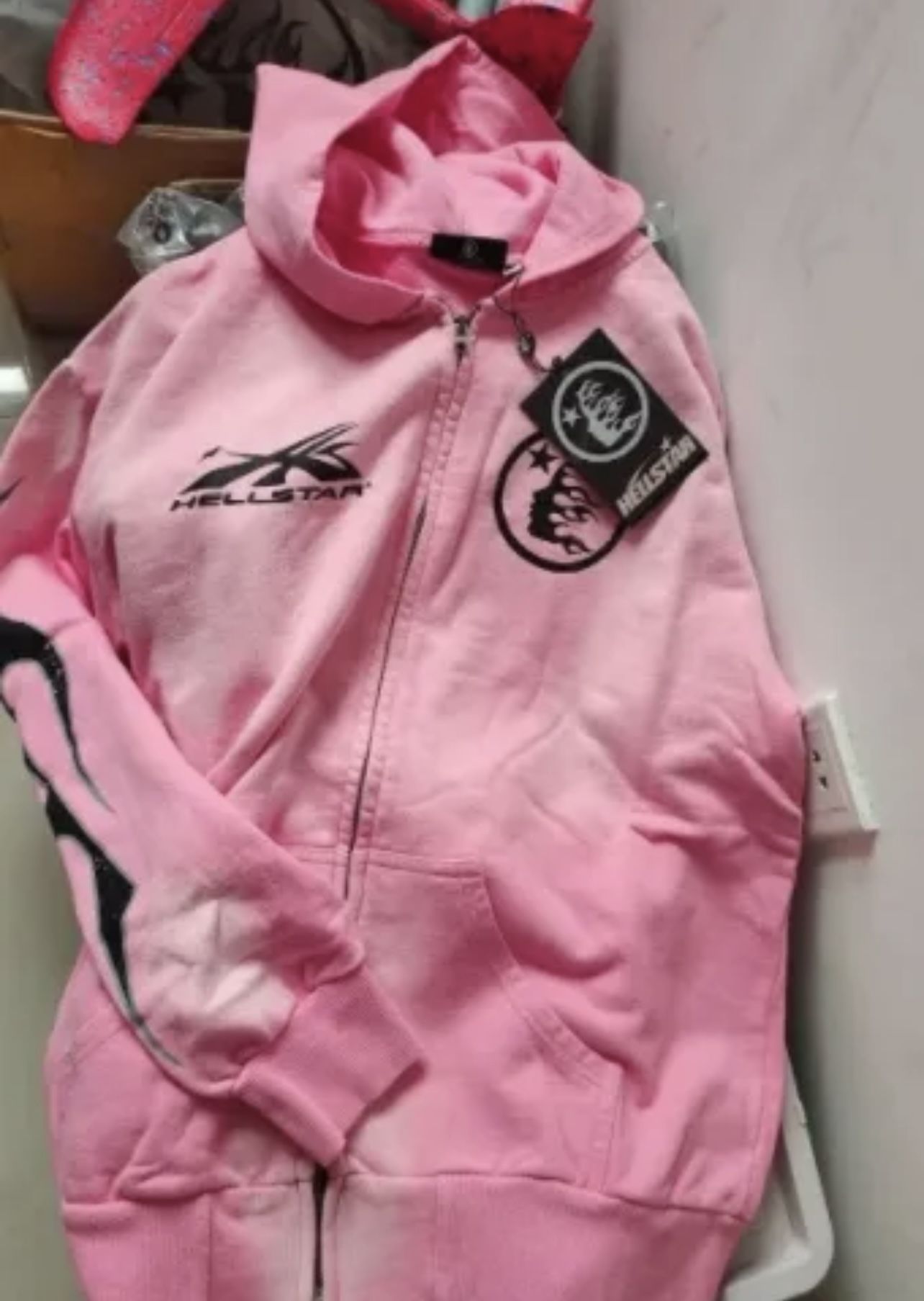 PINK HELLSTAR HOODIE