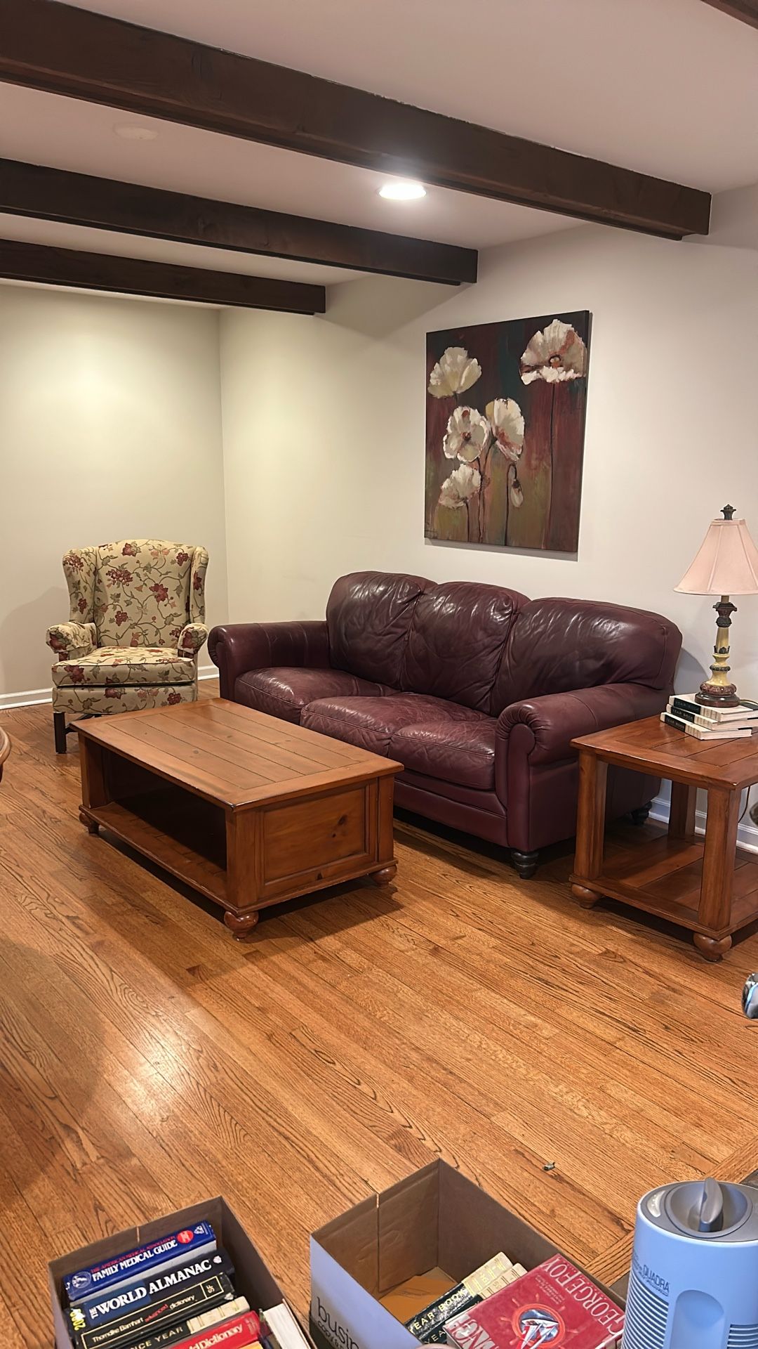 Whole Room For Sale- Leather Couch, Chair, Tables…
