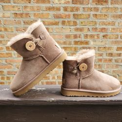 UGG Mini Bailey Botton II US Size 5 THUNDER CLOUD Color 