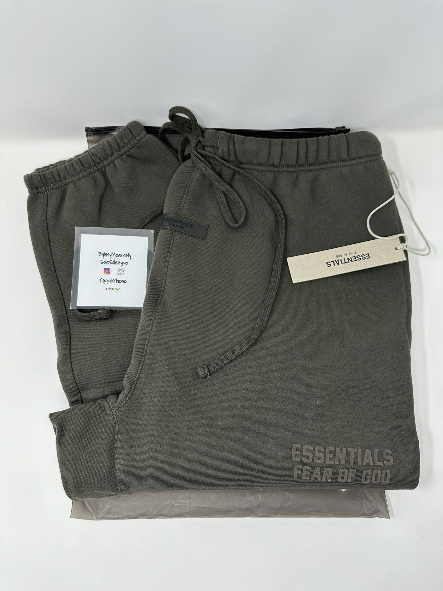 NEW ESSENTIALS SWEATPANTS OFF BLACK SIZE XXL