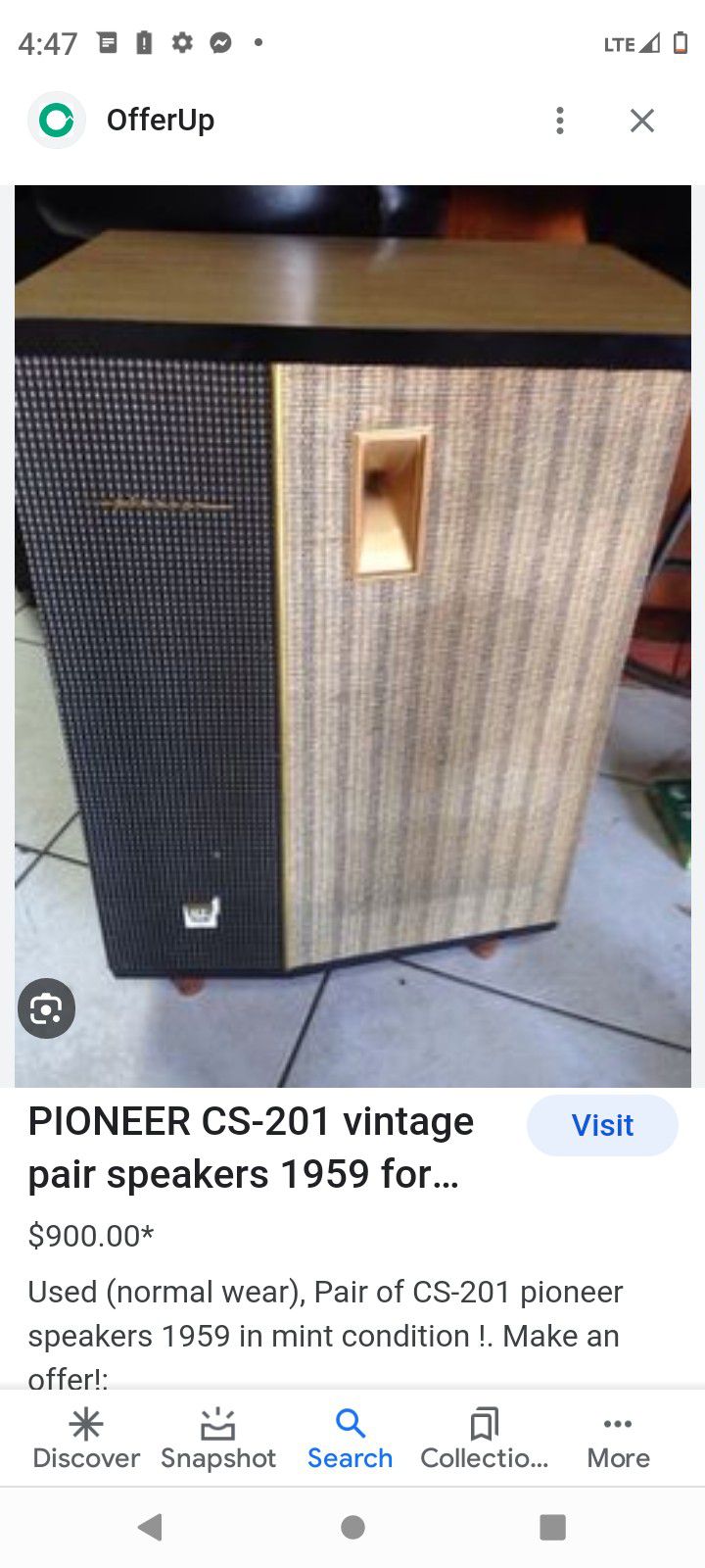Pioneer CS-201 Vintage Speaker for Sale in Lake Forest, CA - OfferUp