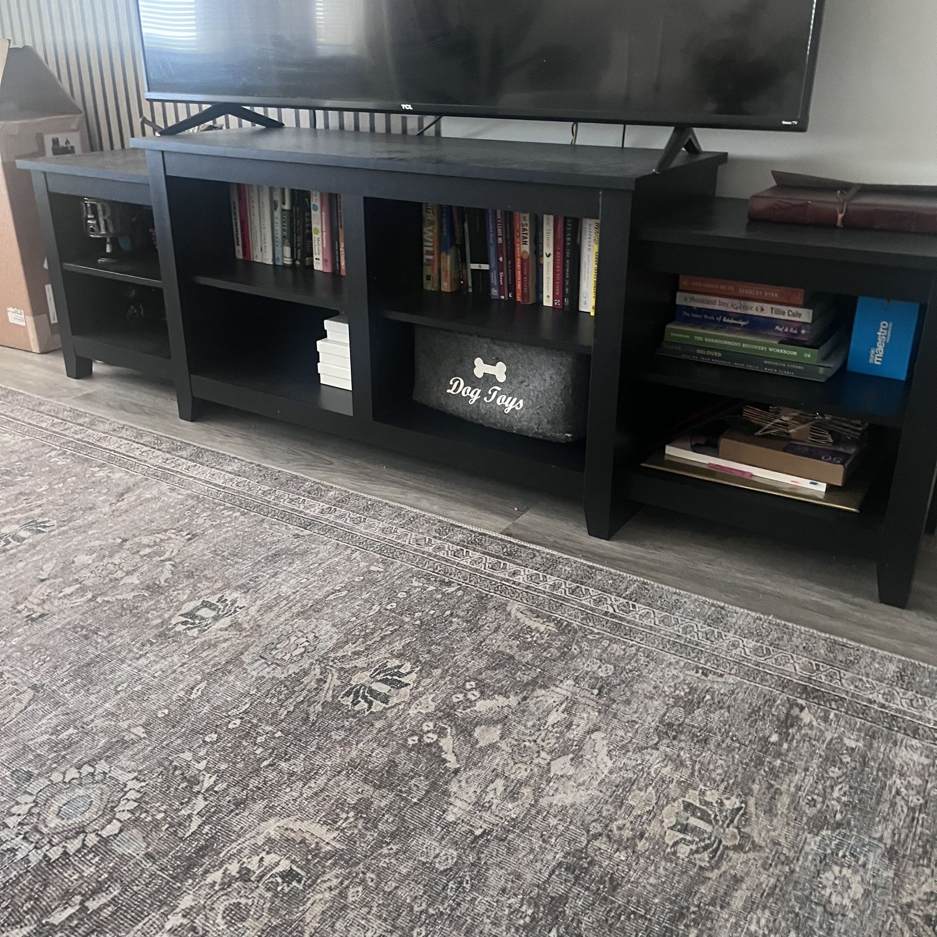 Black Wood Tv Stand 