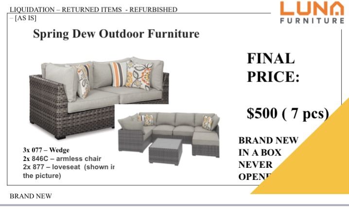 As Is / Spring Dew Outdoor Furniture