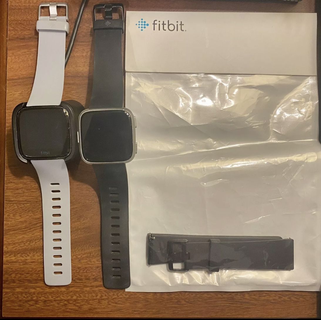 Lot Of Two Google Fitbit Versa 2 Smartwatch Wristwatches Watches 