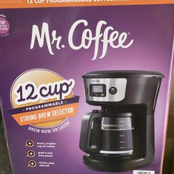 New Never Opened! Mr. Coffee Programmable 12 Cup Coffee Maker With Strong Brew