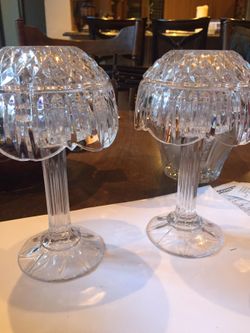 Crystal candle holders