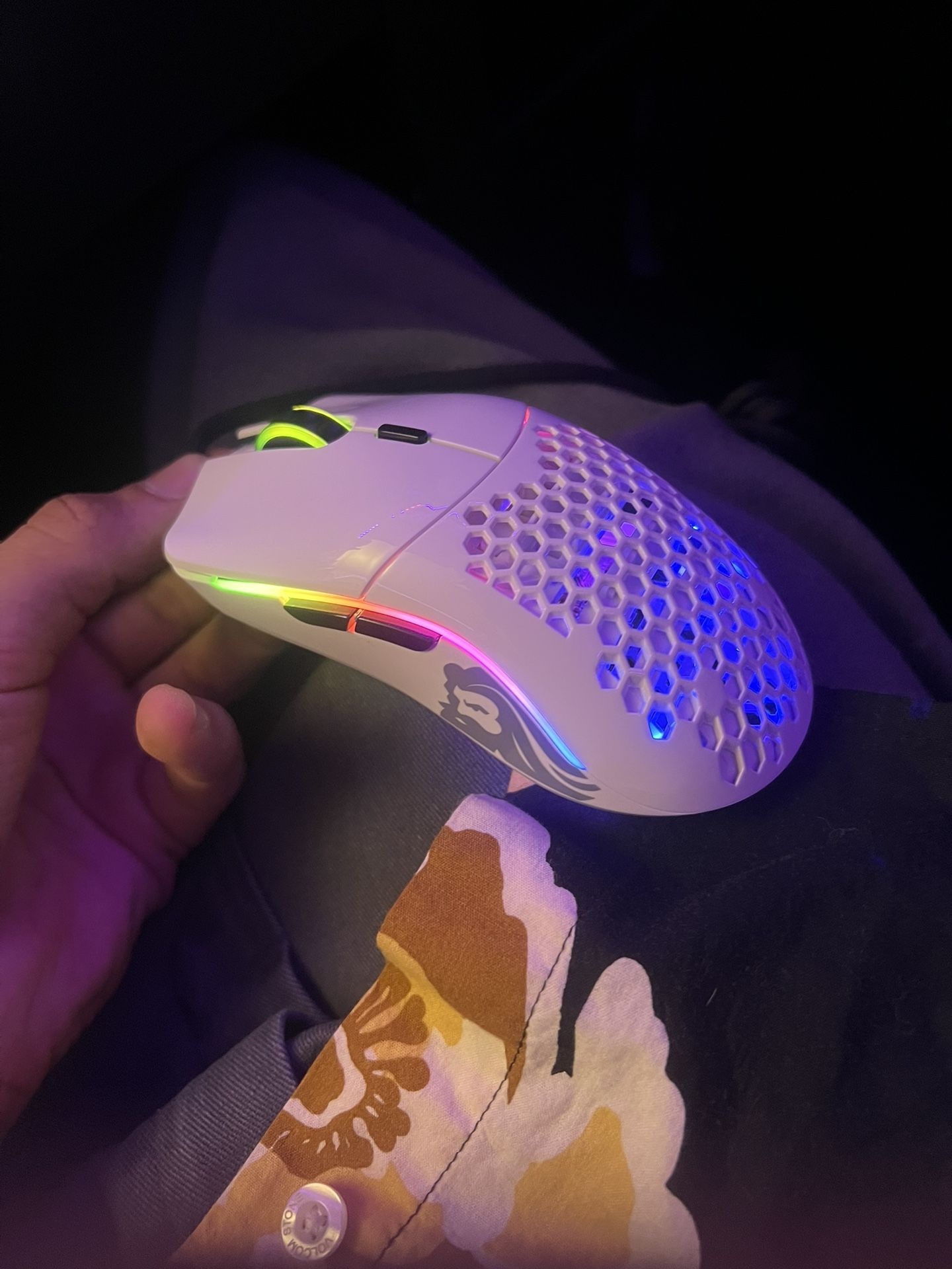 USB Pc Gaming Mouse Glorious Model O Glossy White 68G Mouse