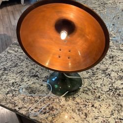 Vintage space heater Art Deco repurposed to a desk lamp 1920s