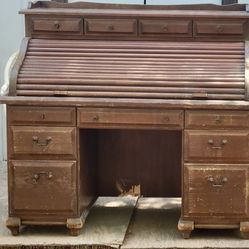 Vintage roll top desk