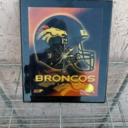 Broncos Clock 10x13