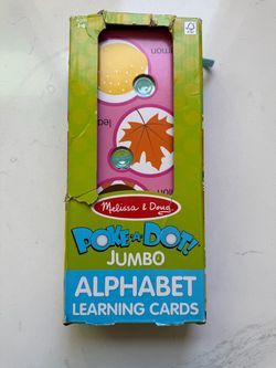 Melissa & Doug Poke-A-Dot Jumbo Alphabet Learning Cards ages 1-6