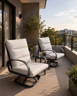 3pc outdoor patio bistro furniture set