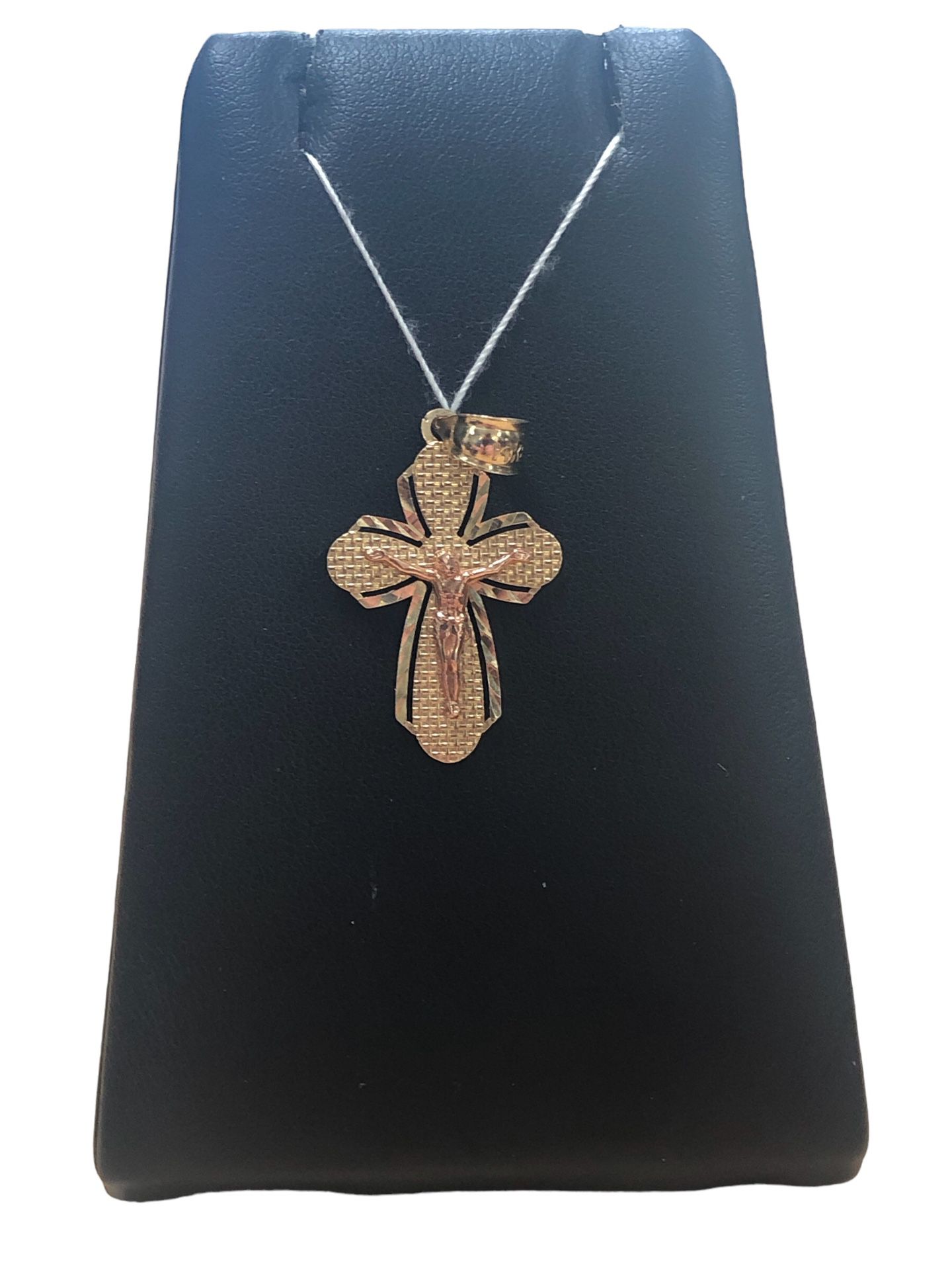 14k Two-tone Crucifix Pendent
