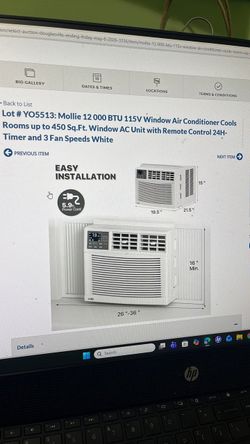12,000 BTU Remote control 24HTimer AC