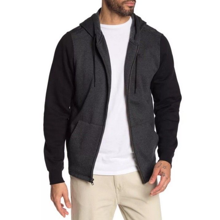 HURLEY Branstad Full Zip Hooded Jacket Hoodie Mens Large 