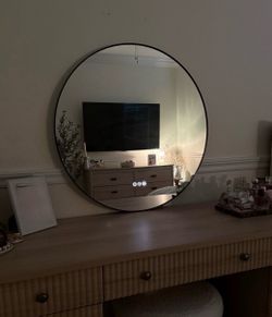LED circle mirror