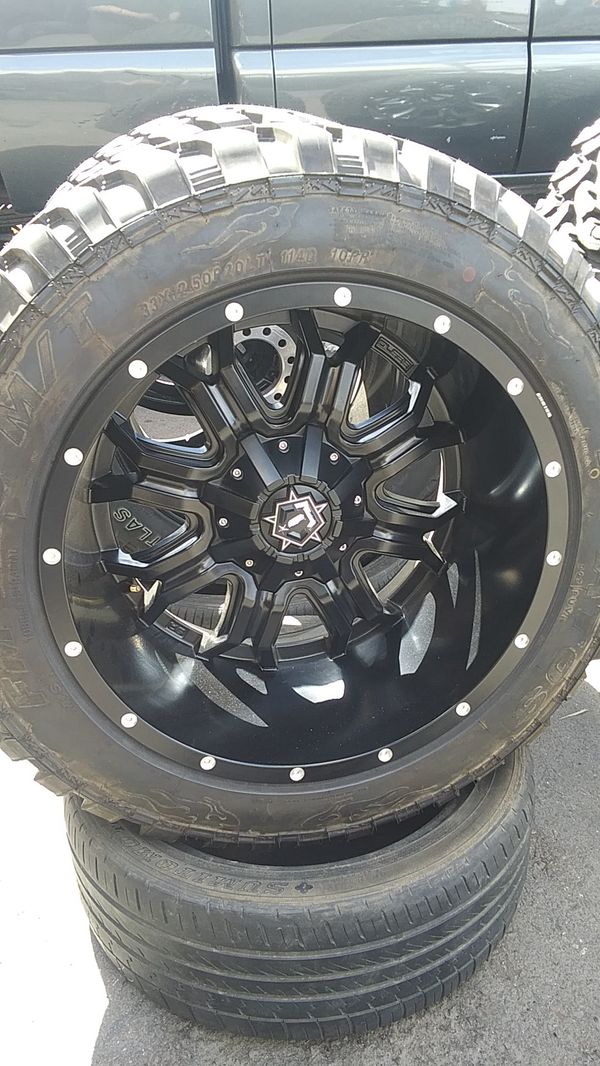 20x12 mTte black TIS offroad wheels 8x165 8x6.5 bolt pattern 33125020
