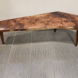 Solid Walnut Tripod Coffee Table 