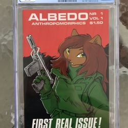 Albedo #1 (1984) CGC 9.6 — 2nd “bright red” printing; Usage Yojimbo prototype 