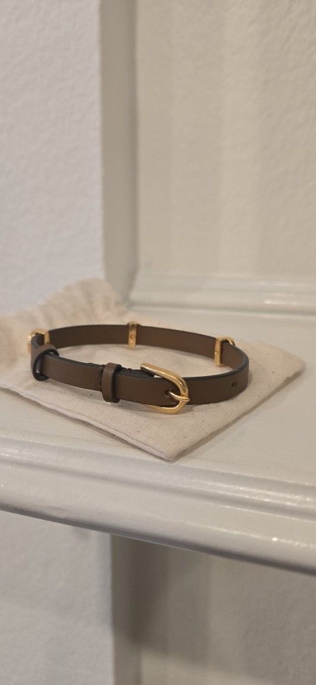 Brand New Tory Burch Britten Rolled Brass Brown Enamel  display picture 3