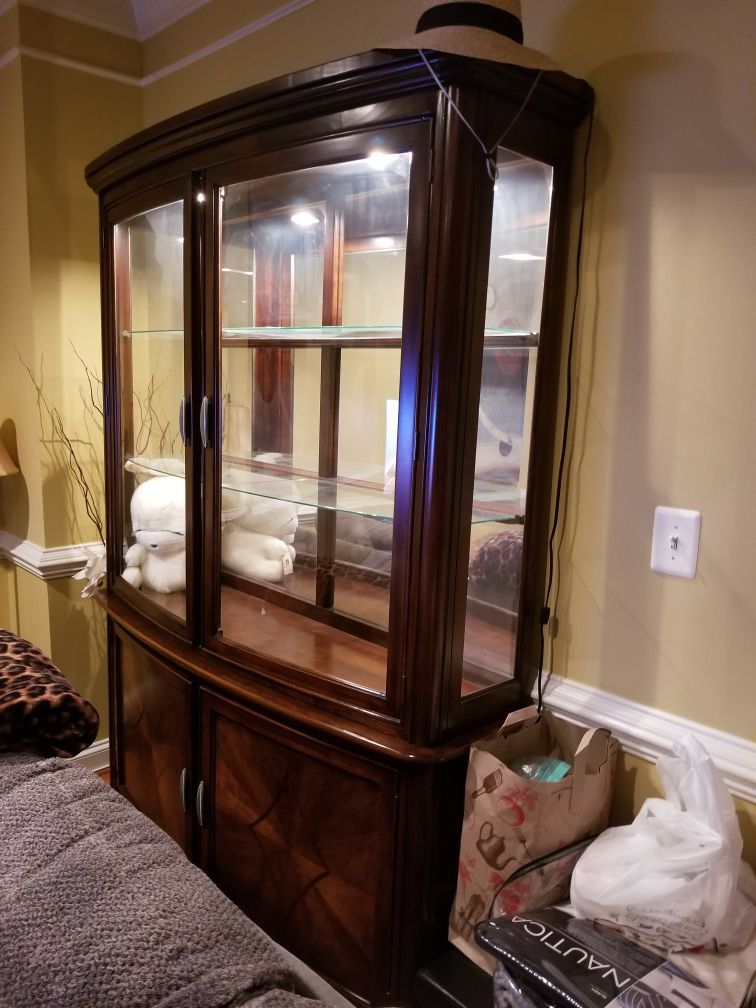 Glass fronted display cabinet