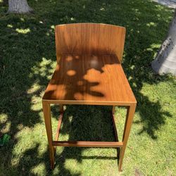 Set of 4 Modern Wood Bar Stools