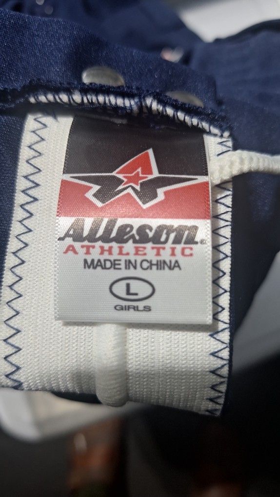 (BB - 41)  ALLESON GIRL'S SOFTBALL PANT BLUE SIZE LARGE 