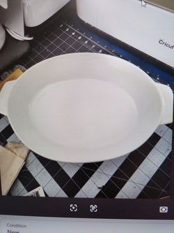 Crofton baking dish - oval white