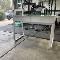 Glass Top Desk/Vanity