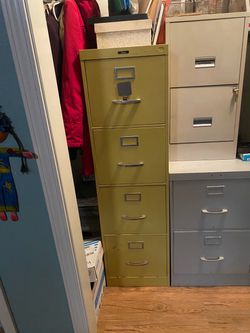 3 metal file cabinets
