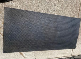 Gym Exercise Mat Diamond Pattern - Heavy Duty 78” x 36” x 0.25” (6.35mm)