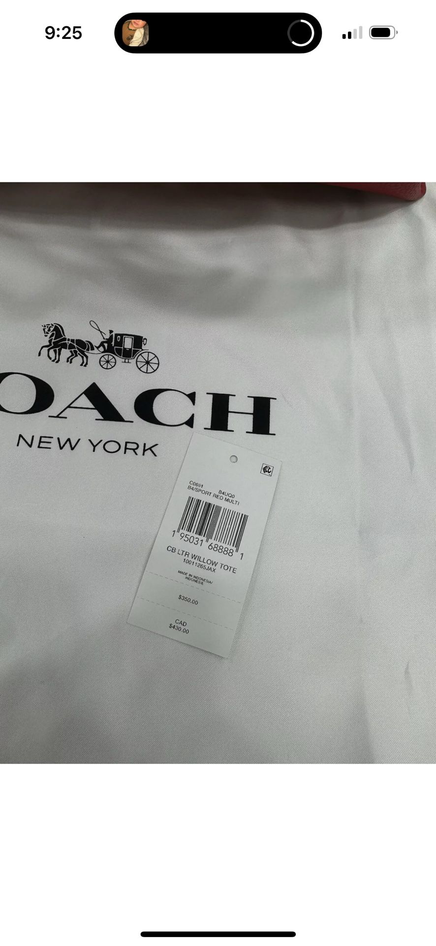 COACH Willow Tote Colorblock Sport Red Leather Shoulder Bag Purse Handbag  Shoes