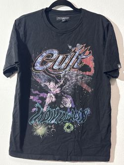 Cult of Individuality Black Graphic T-Shirt Used Size: M