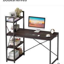 Computer Desk With Book Shelves 