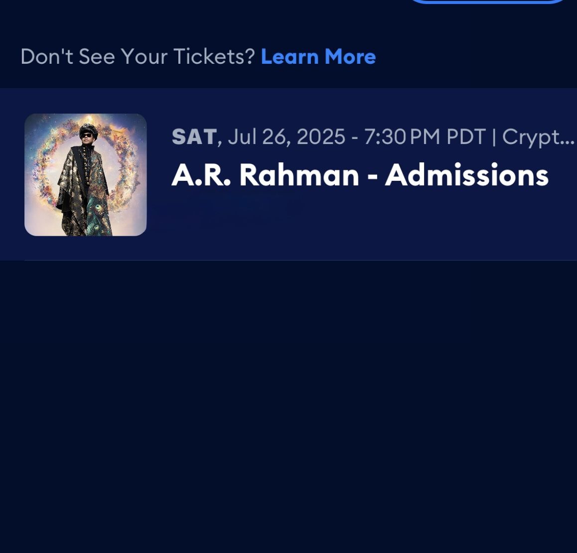 AR Rahman Wonderment Tour Tickets - Los Angeles