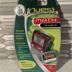 Leap Frog IQUEST MATH Grades 6-8 Educational Cartridge For Ages 11-14 NEW