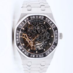 Audemars Piguet Royal Oak Double Balance Wheel Openworked with Factory Diamond Bezel 15412BC.ZZ.1220BC.01