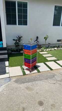 Organizer stand with five cubes multicolor