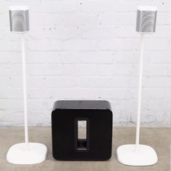 SONOS Play:1 & SUB Complete 2.1 System w/ 2x GT Studio Speaker Stands #53567
