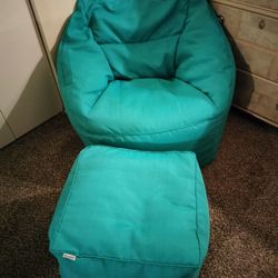 Bean Bag Chair And Footstool 