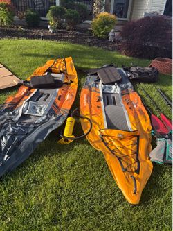 Aqua glide kayaks set of2