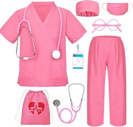 BRAND NEW Doctor Costume Pretend Play & Dress Up Clothes for Kids Ages 5-8