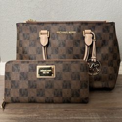 Michael Kors Sutton Medium Satchel Bag & Wallet Set