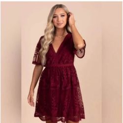 Maroon Cocktail Dress