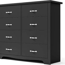  Modern 8 Drawers Dresser Chests for Bedroom, Wood Dresser Tall Chest of Drawers, Dressers Organizer for Bedroom, Living Room, Hallway, Clos
