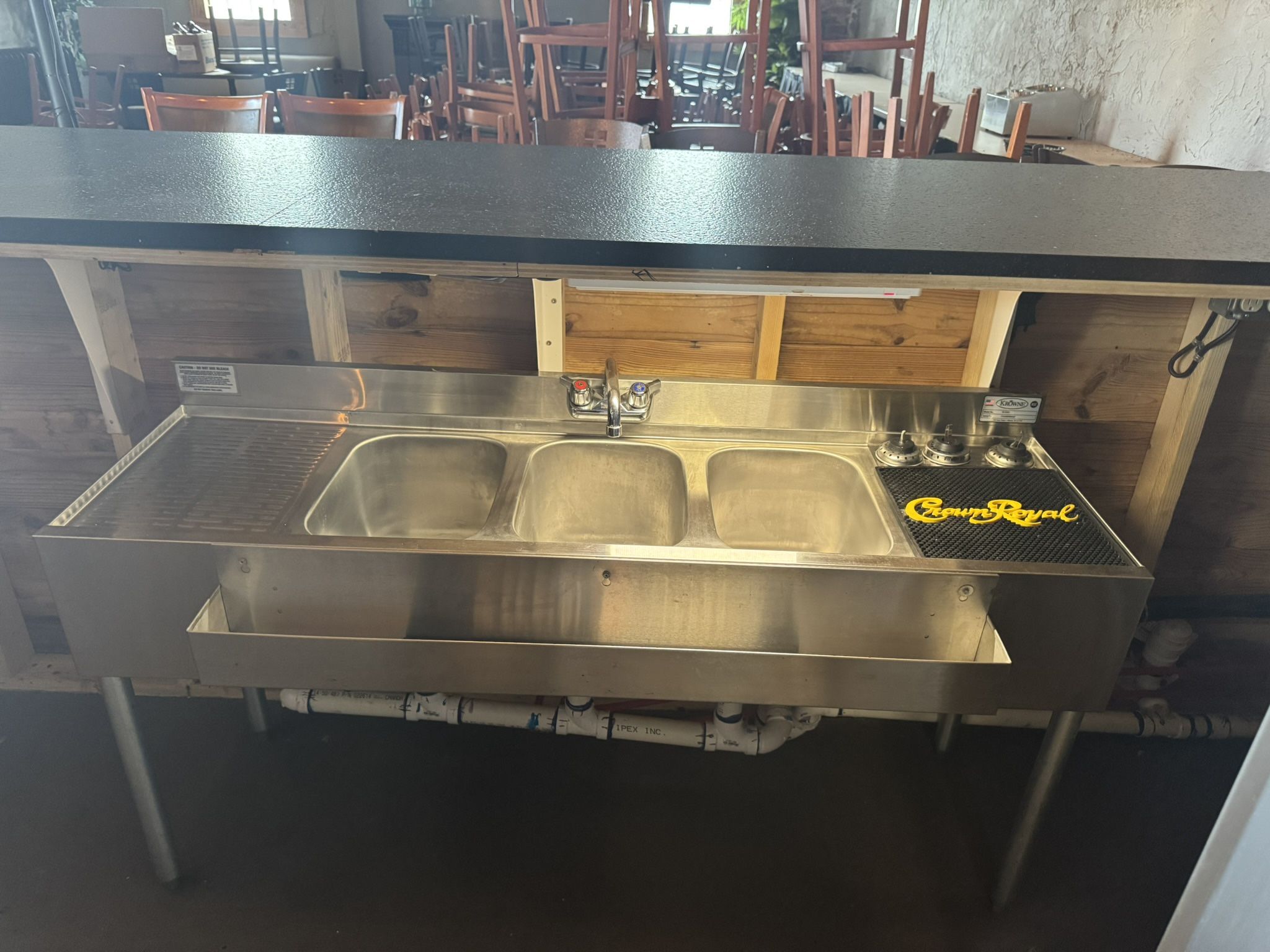 Krowne 3 Compartment sink For Bar