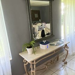 Real Marble Top Table And Mirror