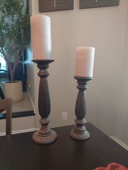 Decorative candle holders.