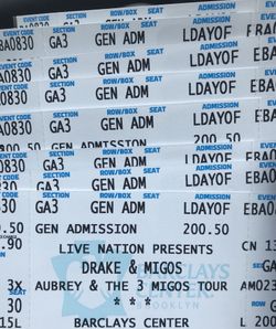 DRAKE TICKETS FLOOR GA