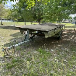 Pontoon Boat Base And Trailer 